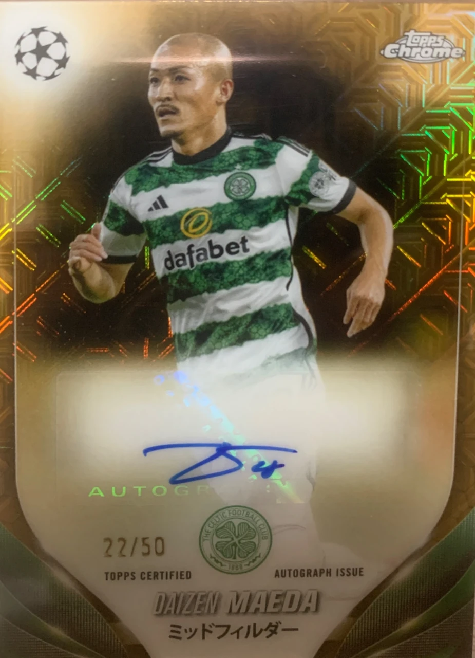 2023-24 Topps Chrome UEFA Club Competitions Daizen Maeda Autograph