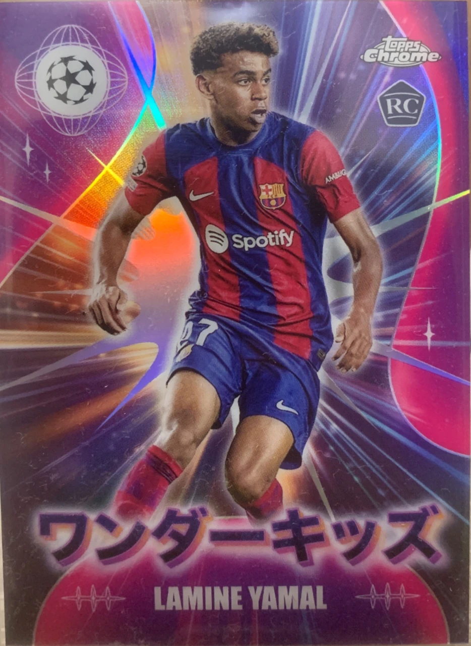 2023-24 Topps Chrome UEFA Champions League Wonderkids Lamine Yamal