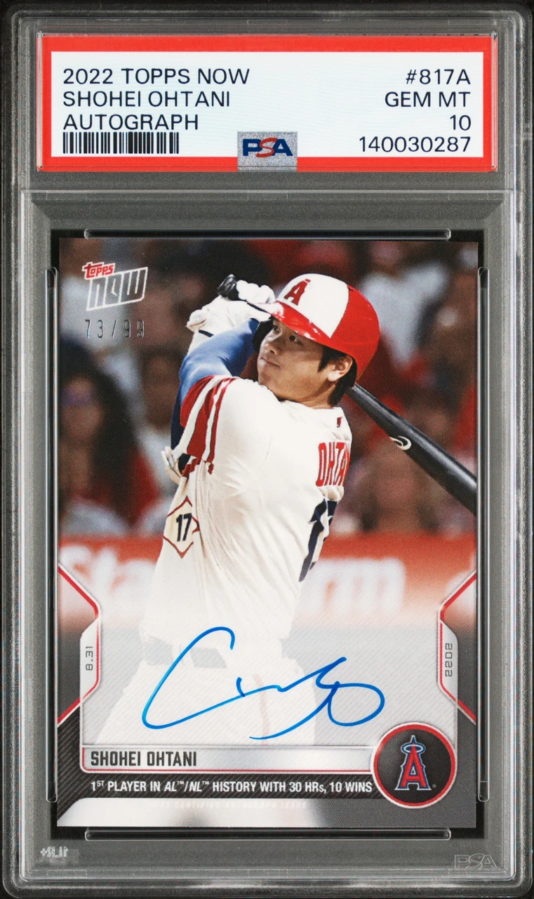 2022 TOPPS NOW #817A SHOHEI OHTANI AUTOGRAPH