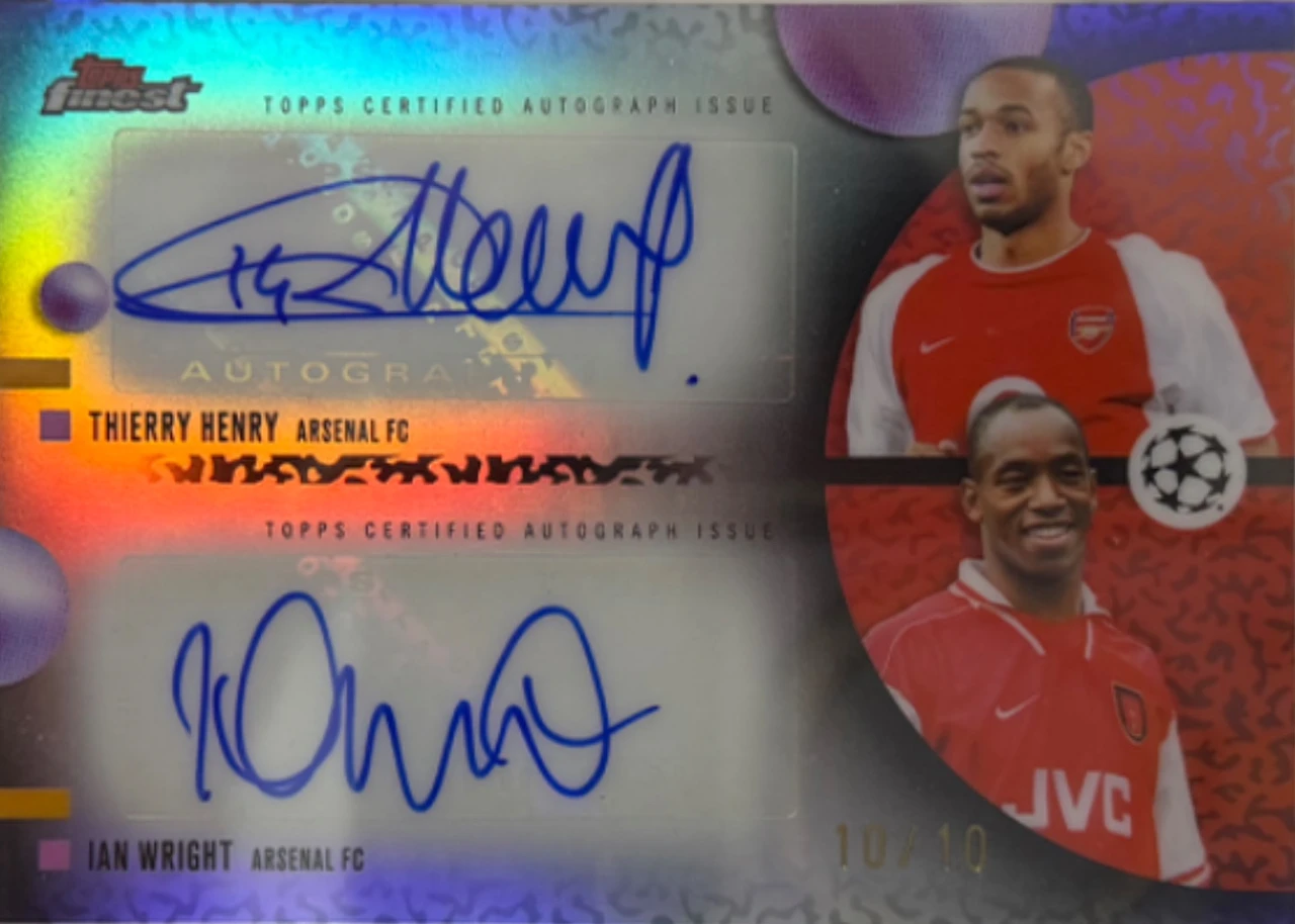 2025/26 Topps Finest Dual Autograph Thierry Henry / Ian Wright