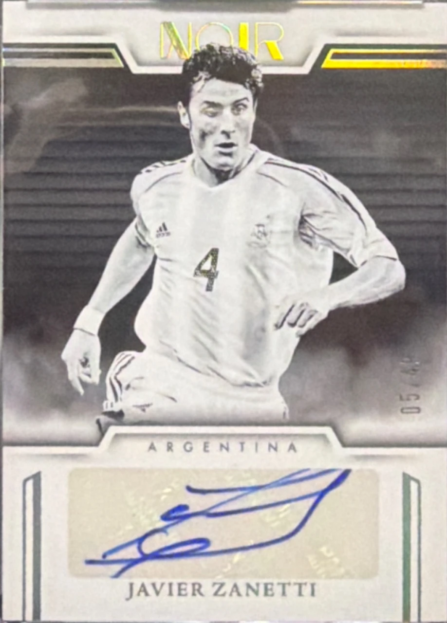 2025-26 Panini Noir Javier Zanetti Autograph