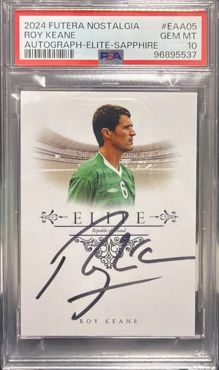 2024 Futera Nostalgia Roy Keane Autograph Elite Sapphire