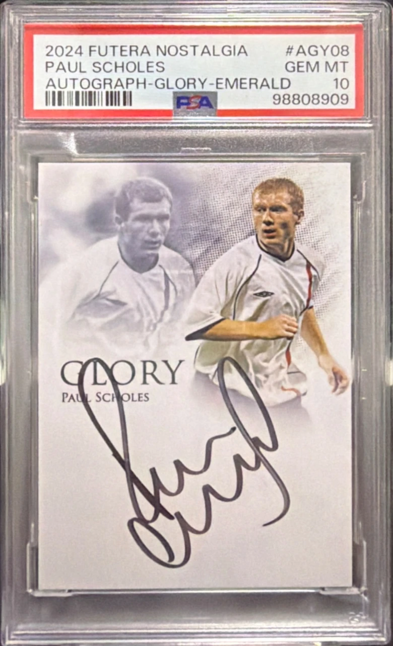 2024 Futera Nostalgia Paul Scholes Autograph Glory Emerald
