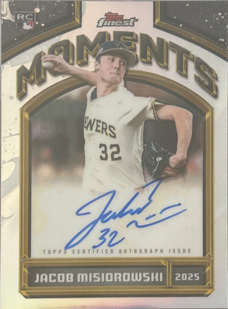 2026 Topps Finest Finest Moments Autograph Jacob Misiorowski