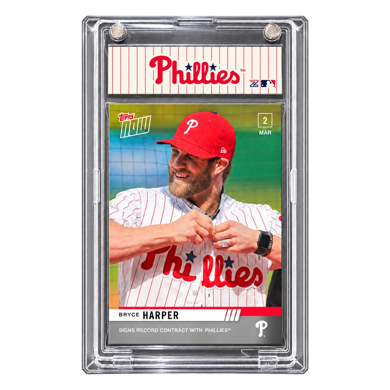 2019 Topps NOW Bryce Harper #45 “Signs Record Contract with Phillies”