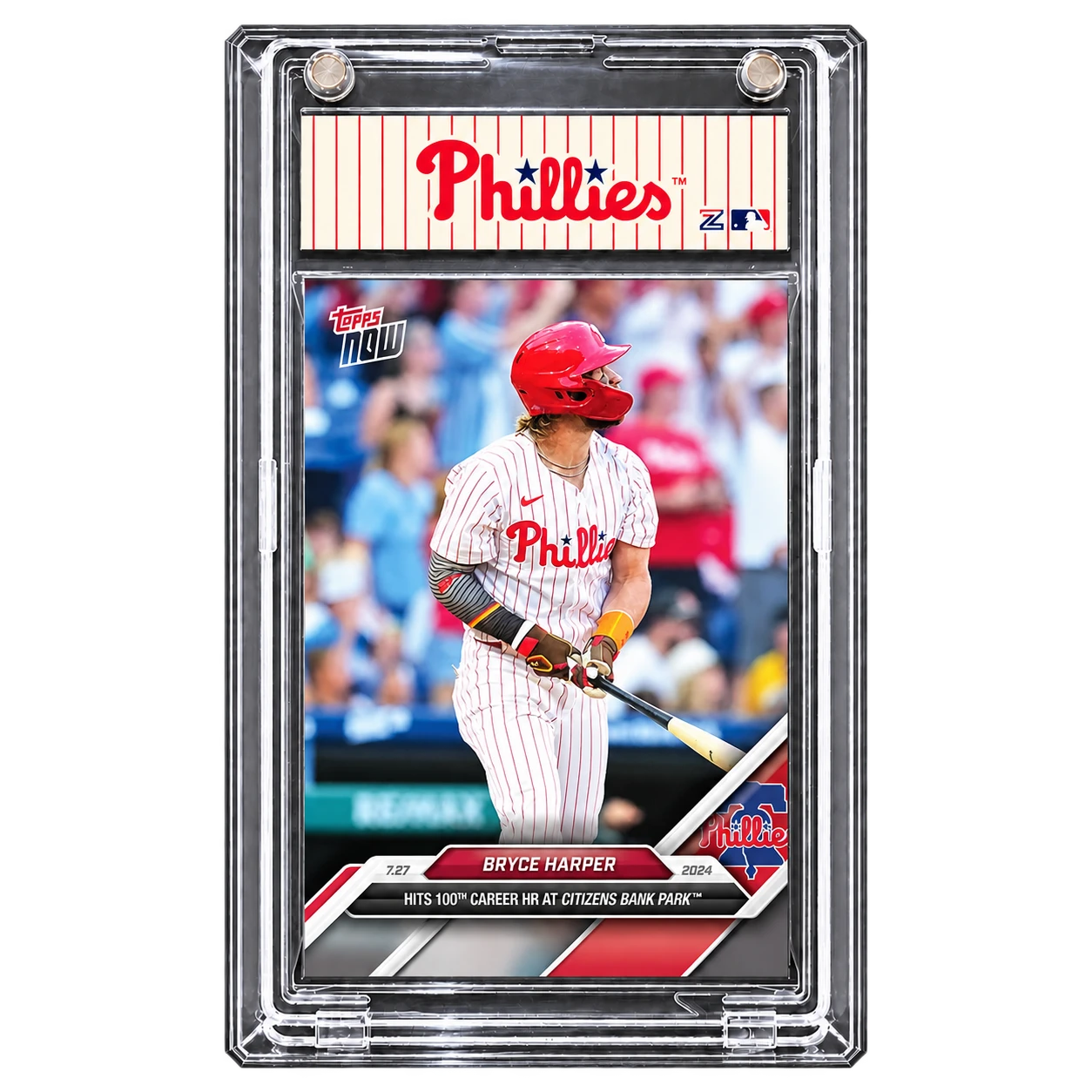 2024 Topps NOW Bryce Harper — “Hits 100th Career HR at Citizens Bank Park”