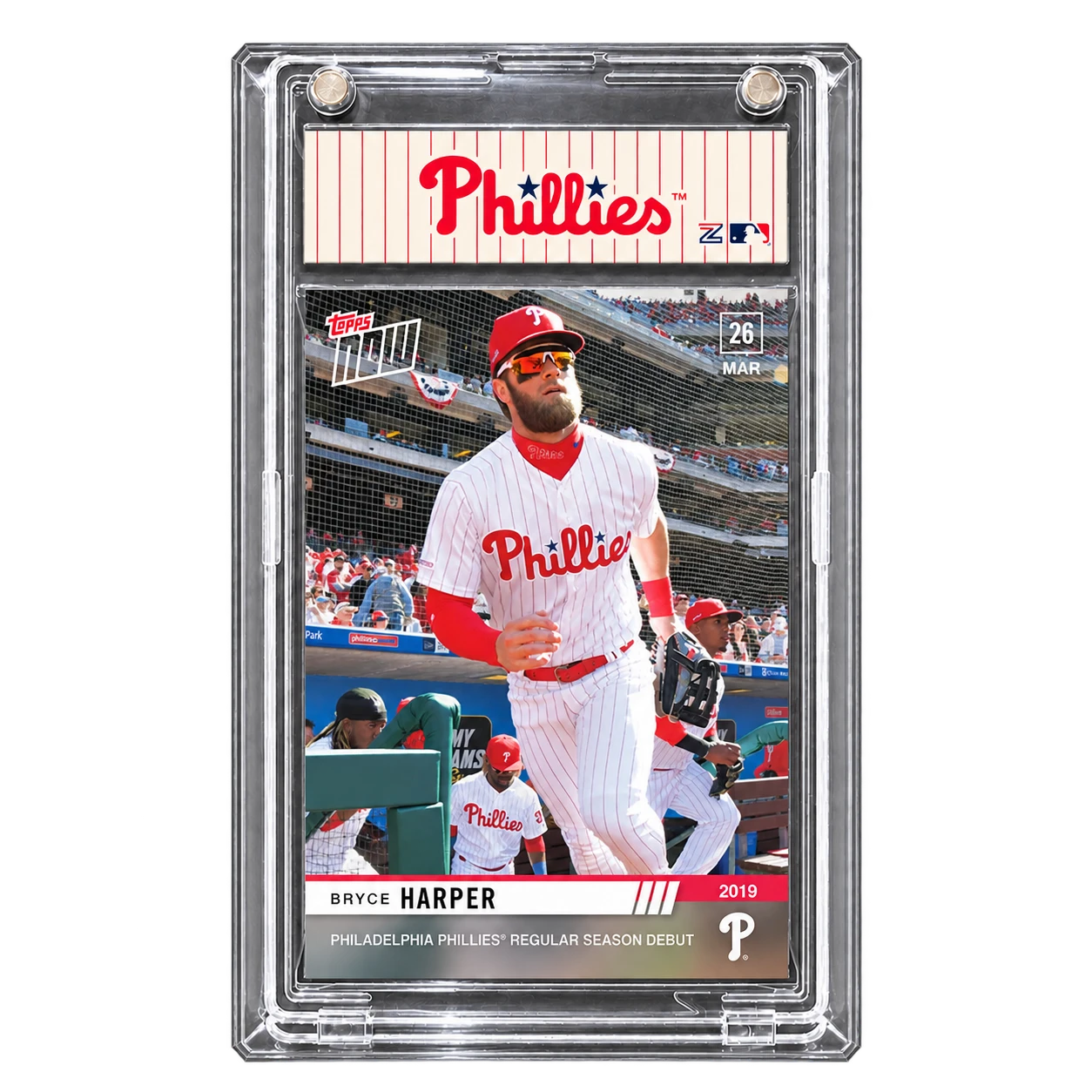 2019 Topps NOW Bryce Harper #130 “Philadelphia Phillies Regular Season Debut”