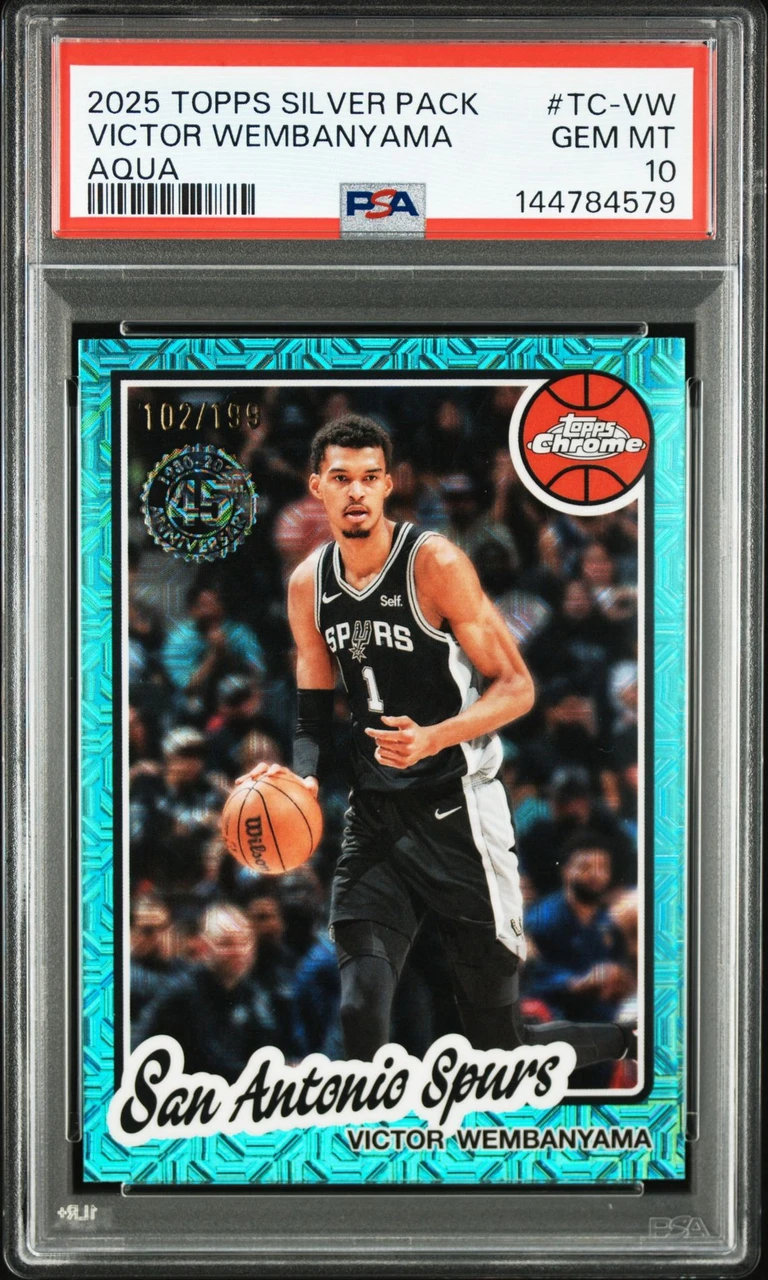 2025 Topps Silver Pack Victor Wembanyama Aqua