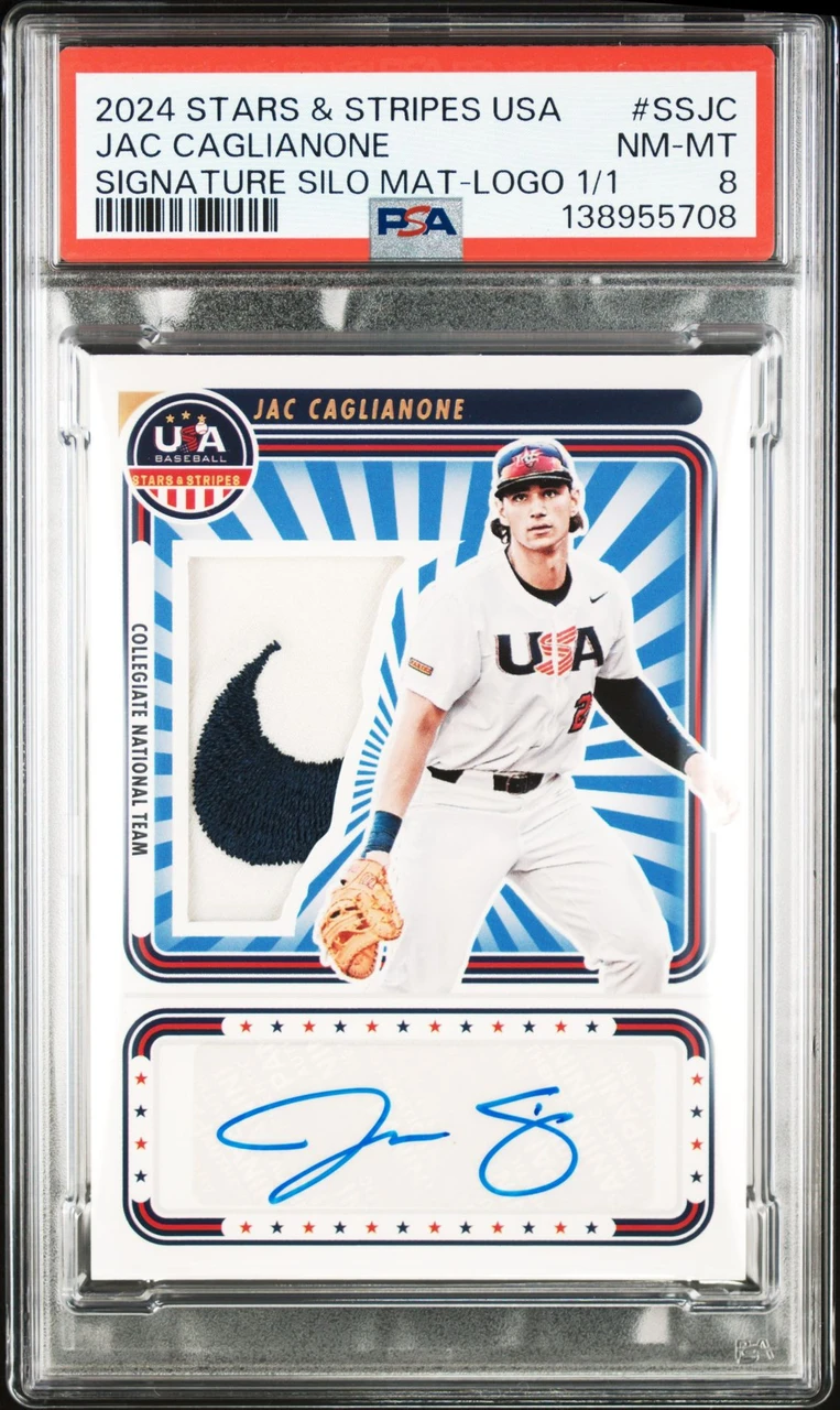 2024 Panini Stars & Stripes USA Jac Caglianone Signature Silo Mat-Logo