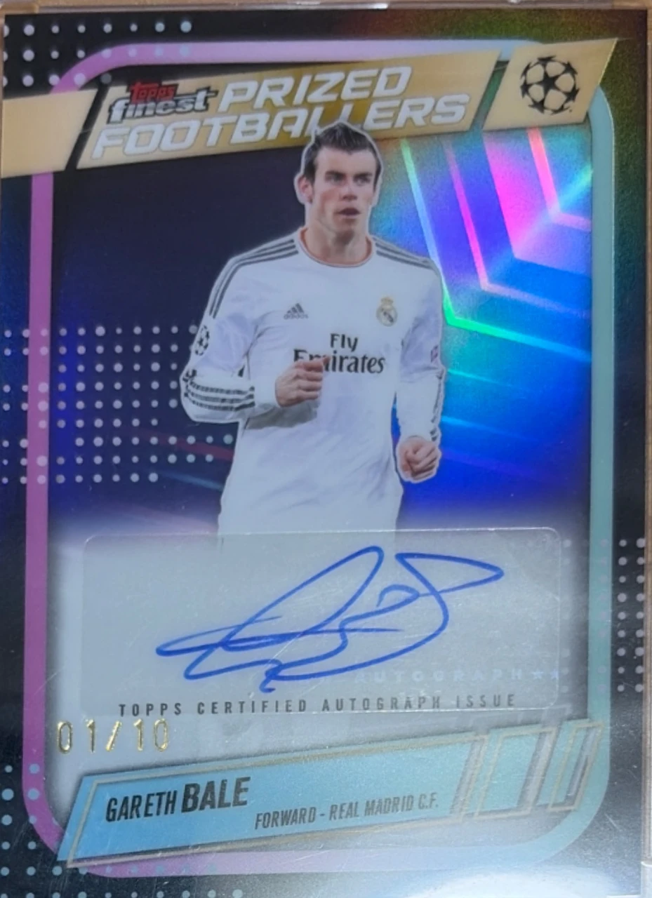 2025/26 Topps Finest Prized Footballers Autograph Gareth Bale