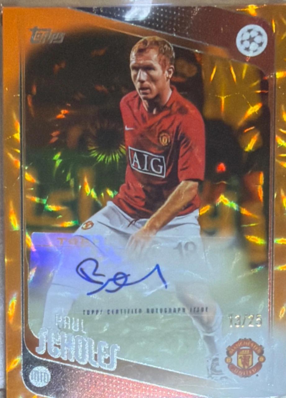 Paul Scholes 2025/26 Topps UEFA Club Competitions Autograph