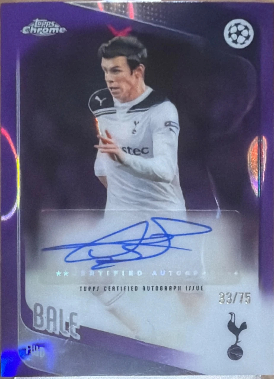 2025/26 Topps Chrome UEFA Club Competitions Gareth Bale Autograph