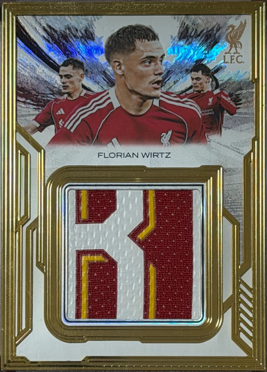 2025-26 Futera Liverpool FC Incredible – Florian Wirtz 23ct Gold-Plated Framed 1/1 Memorabilia