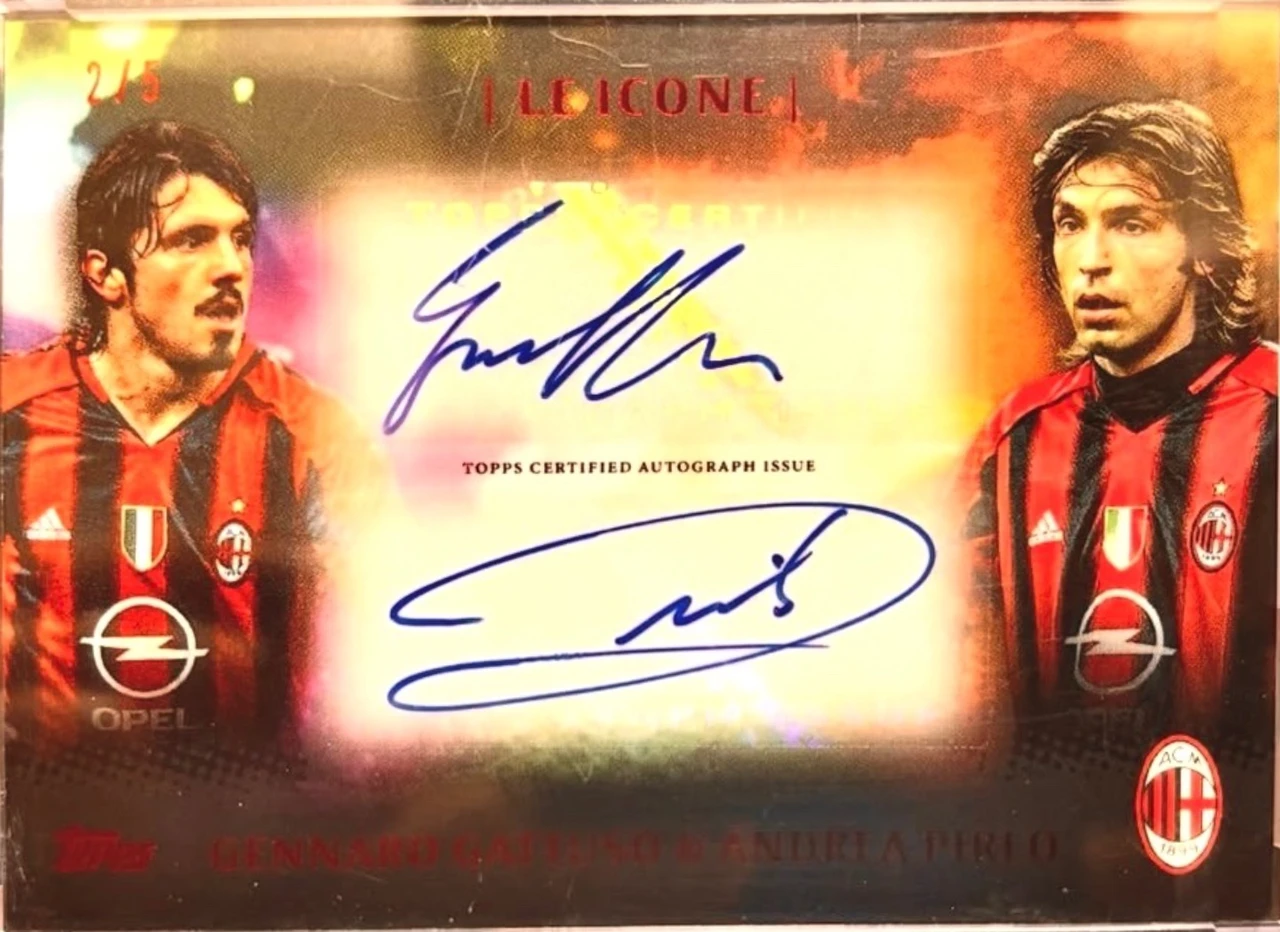 Gennaro Gattuso & Andrea Pirlo Topps Le Icone Autograph