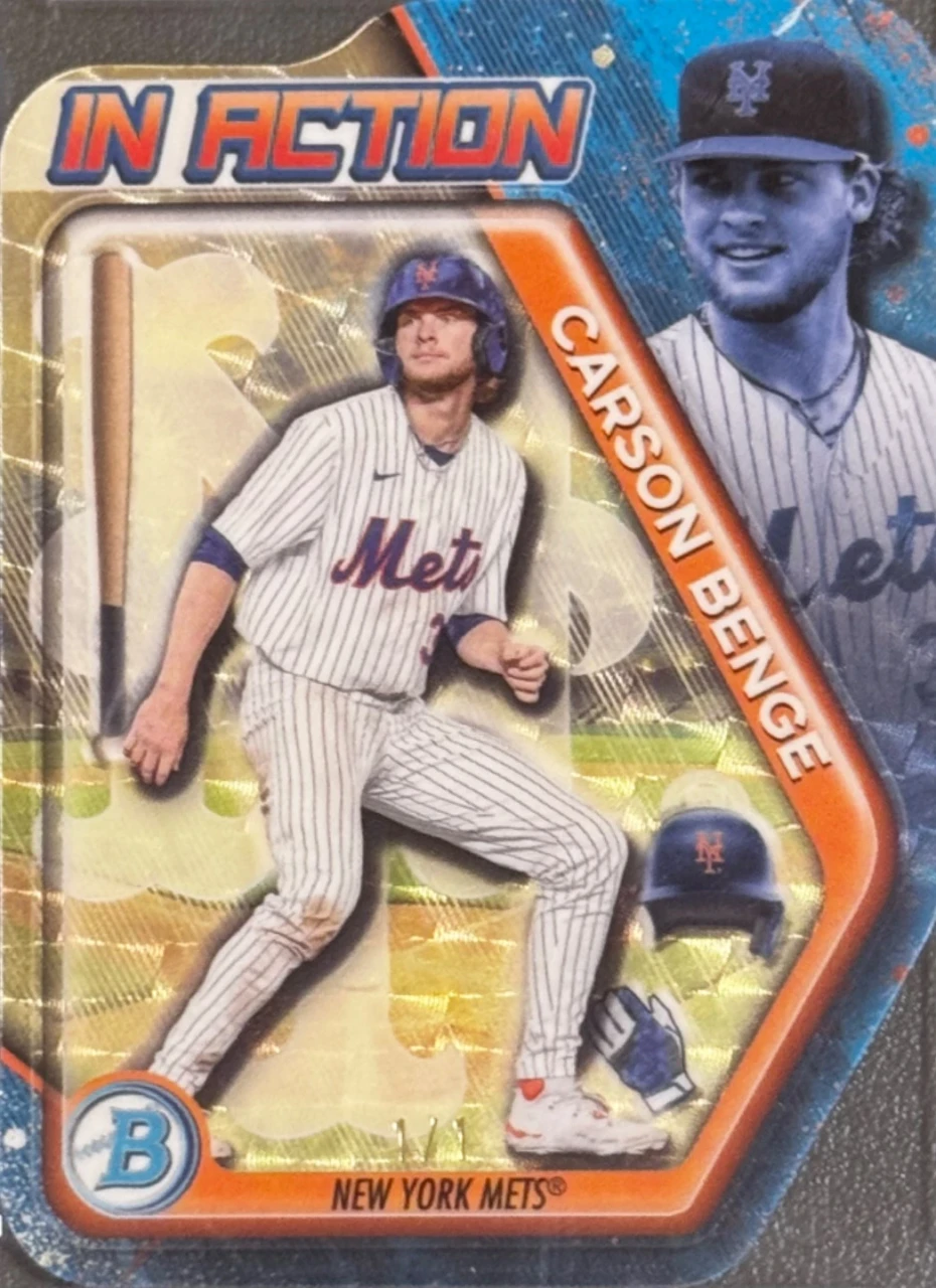 2024 Bowman draft In Action Carson Benge superfractor