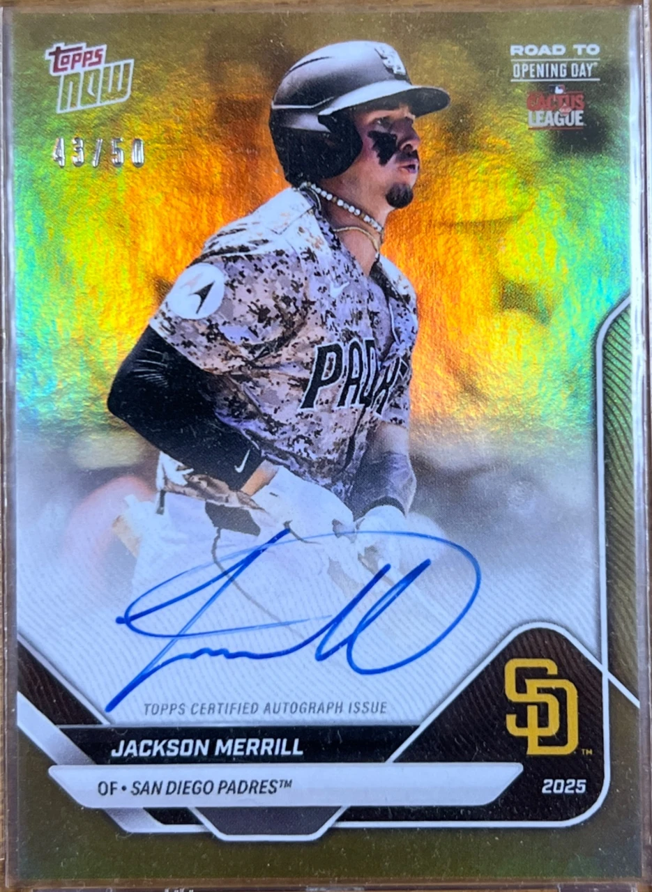 2025 Topps NOW Road to Opening Day Jackson Merrill