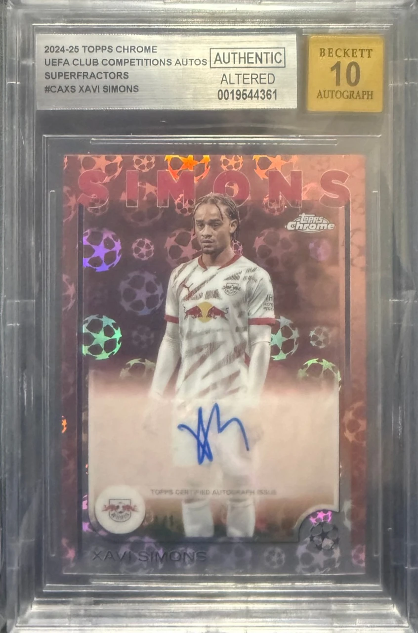 2024-25 Topps Chrome UEFA Club Competitions Xavi Simons Autograph