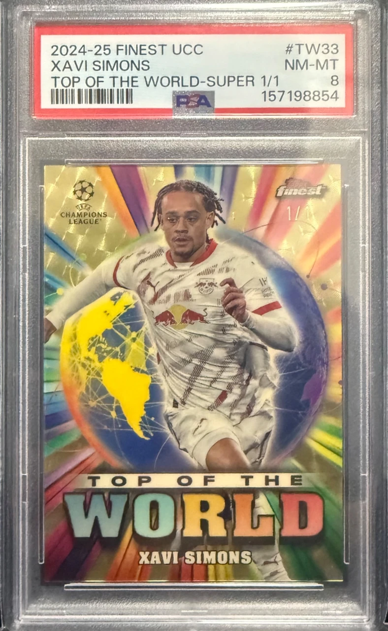 2024-25 Topps Finest Top of the World Xavi Simons SuperFractor 1/1