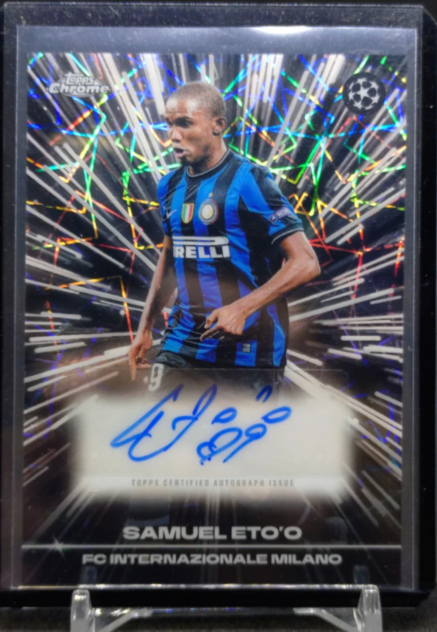 2025/26 Topps Chrome UEFA Club Competitions Samuel Eto'o Black Lazer Autograph
