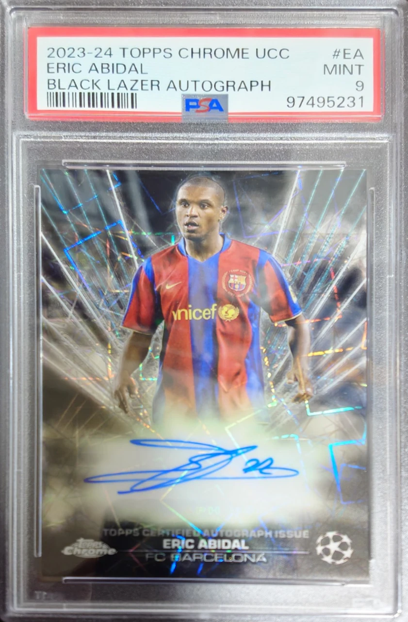 2023-24 Topps Chrome UCC Eric Abidal Black Lazer Autograph