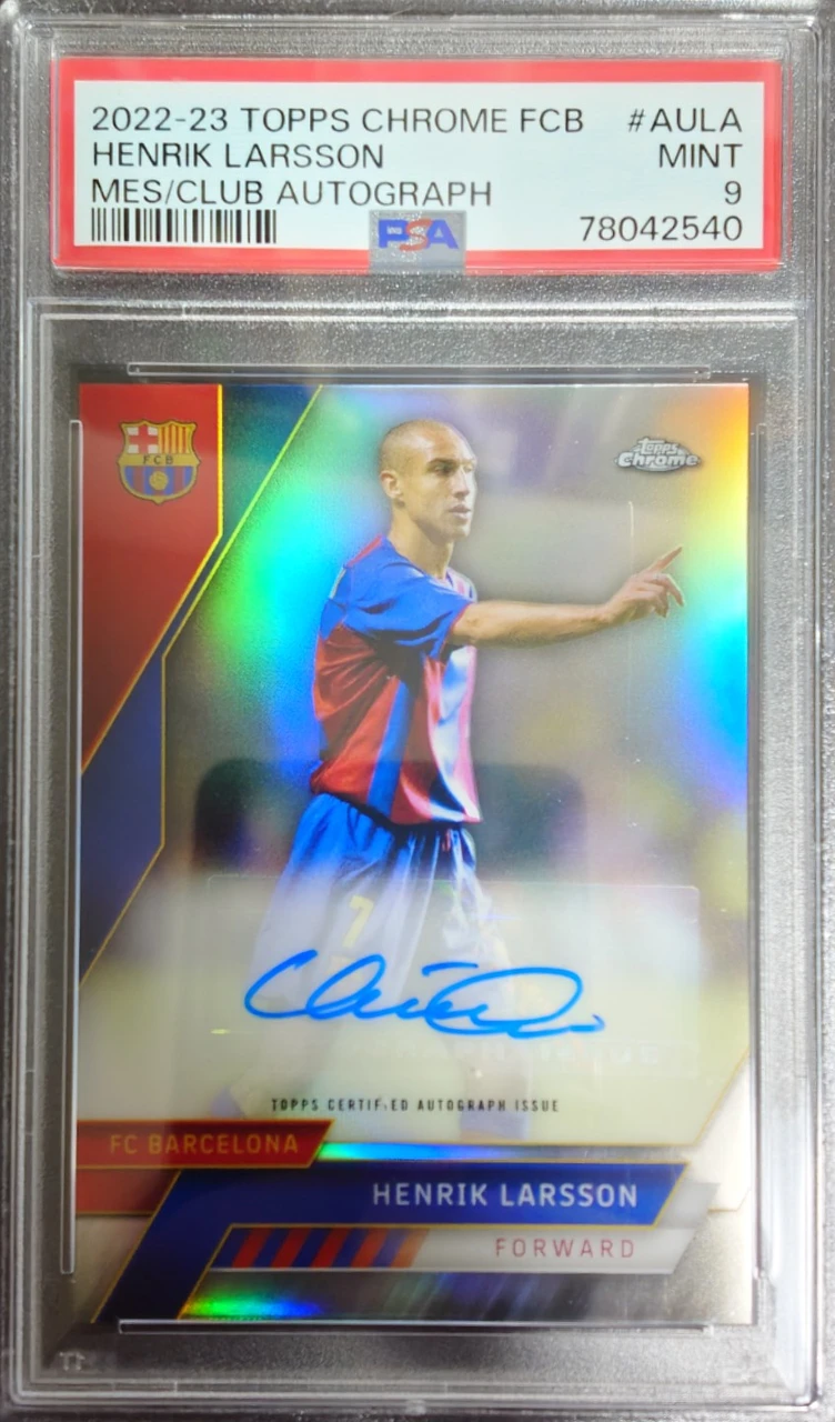 2022-23 Topps Chrome FCB Henrik Larsson Autograph