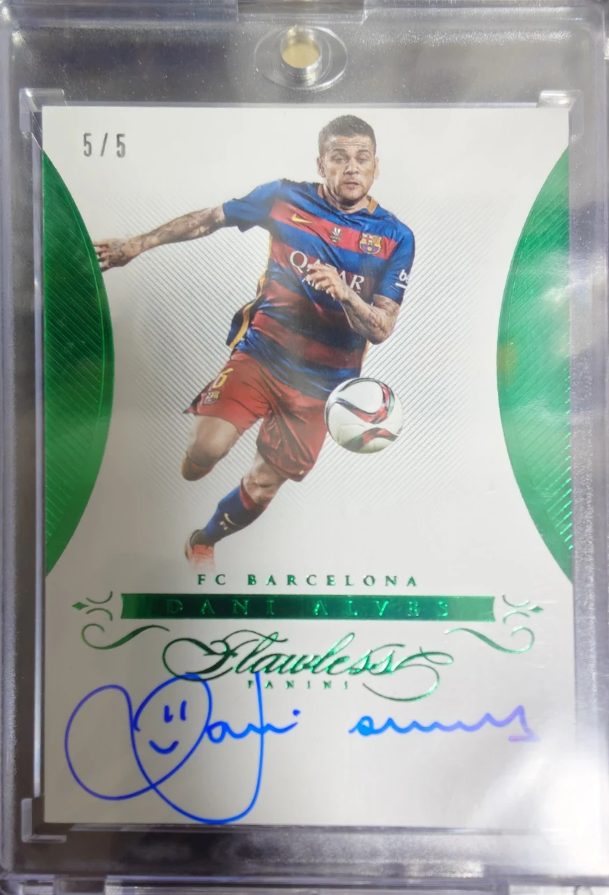 2015-16 Panini Flawless Dani Alves Auto 5/5
