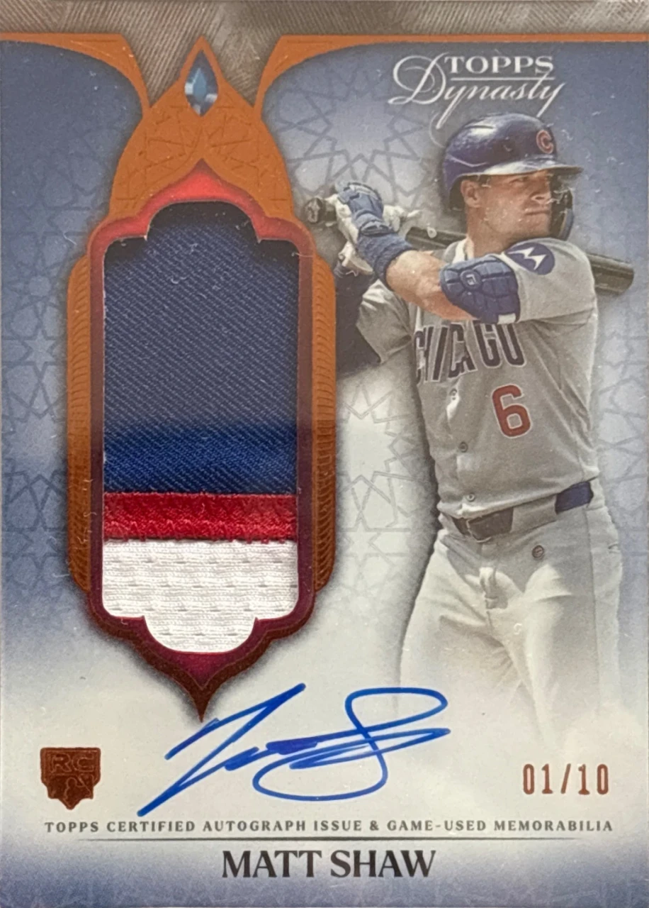 2025 Topps Dynasty Matt Shaw Patch Autograph