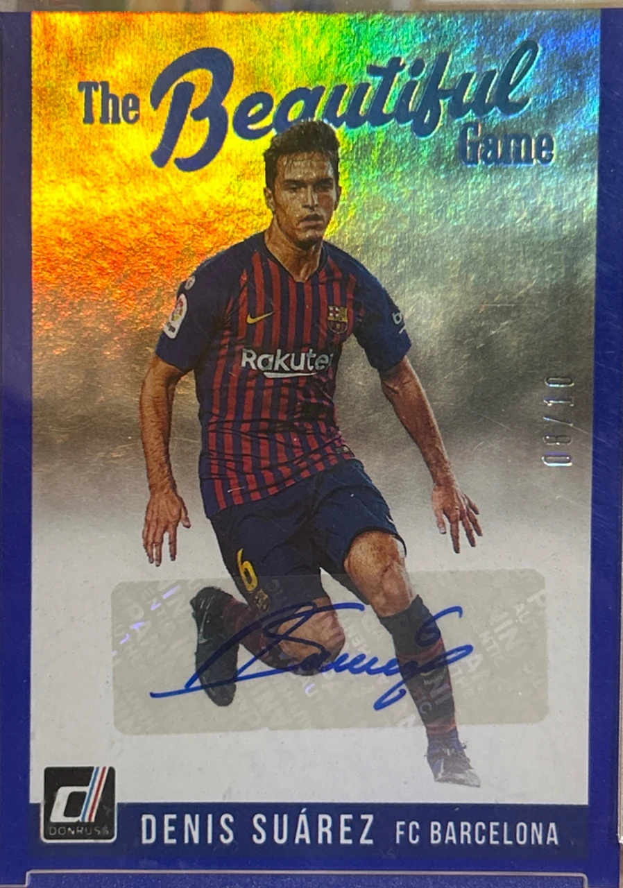 Denis Suárez 2018 Donruss The Beautiful Game Autograph