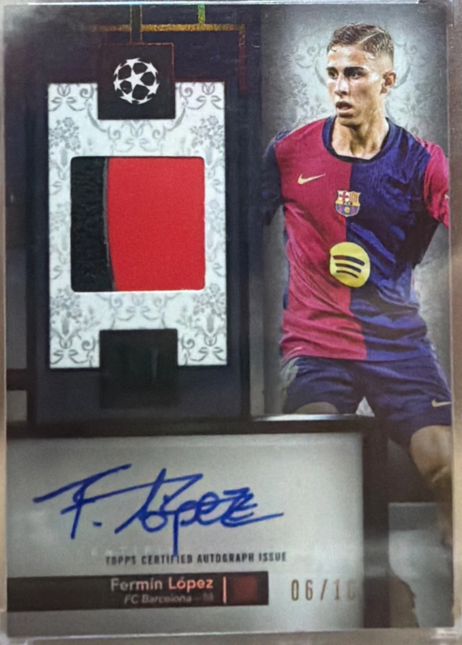 2024-25 Topps museum uefa Fermin Lopez auto 6/10
