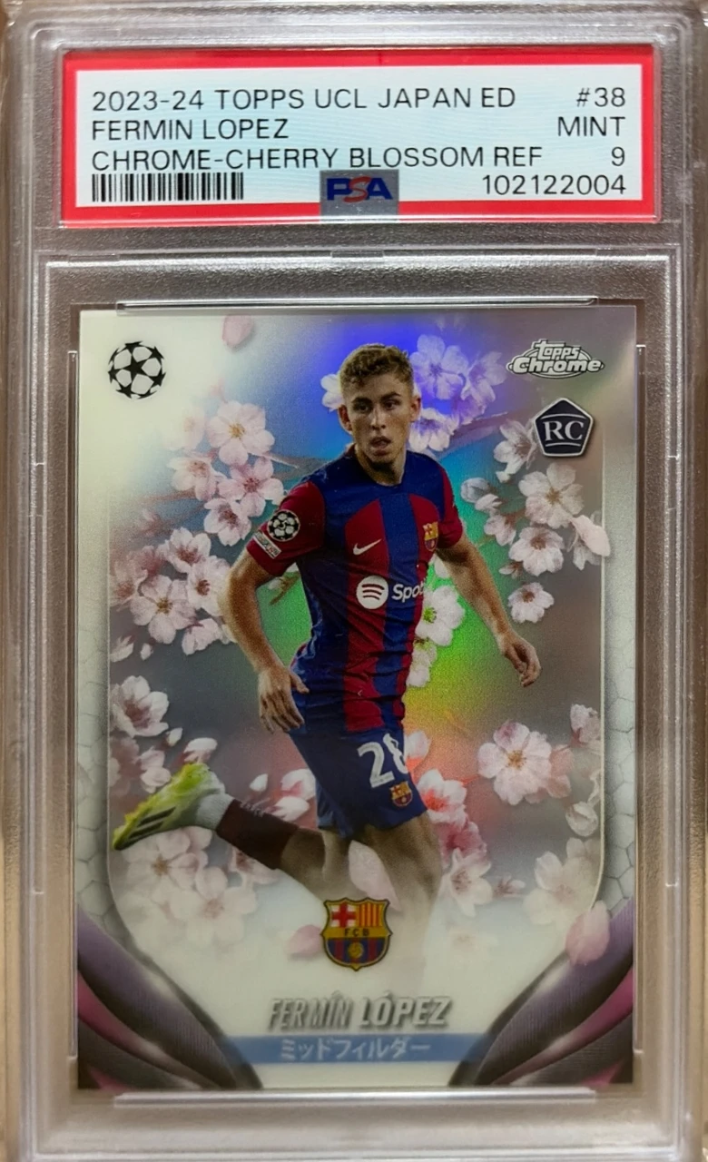 2023-24 Topps Japan edition ucc cherry blossom Fermin Lopez psa9