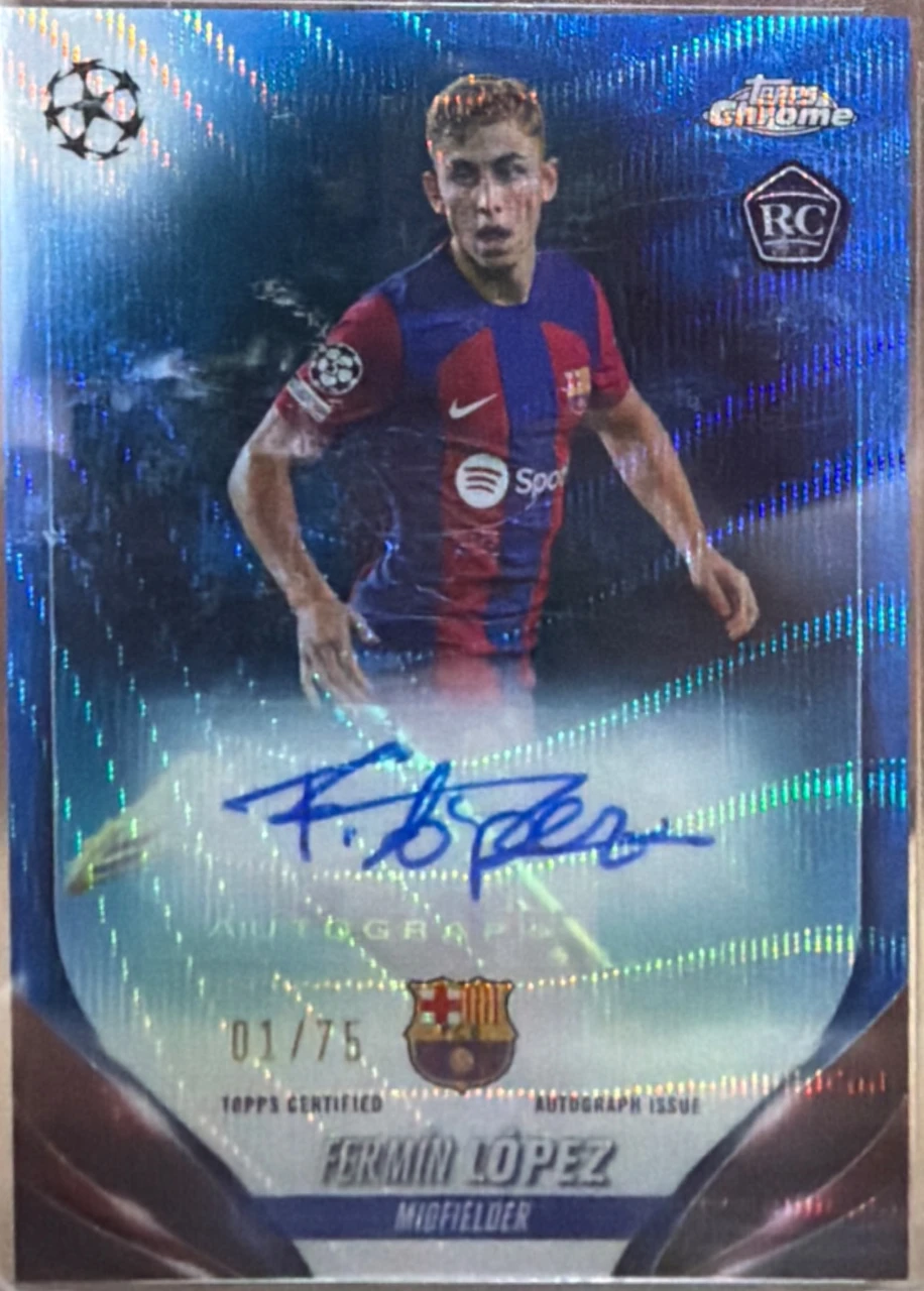 2023-24 Topps chrome ucc Fermin Lopez auto 1/75