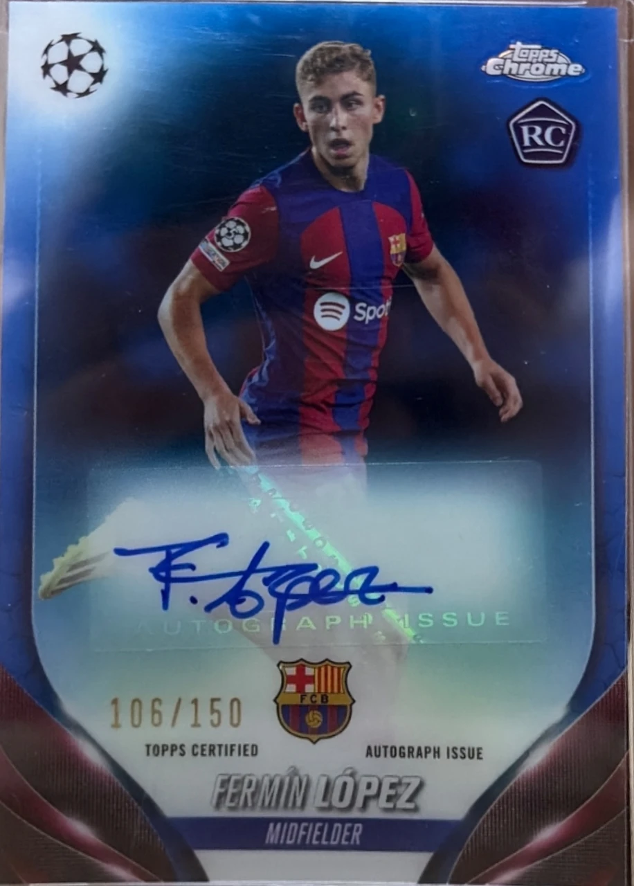 2023-24 Topps chrome ucc Fermin Lopez auto 106/150