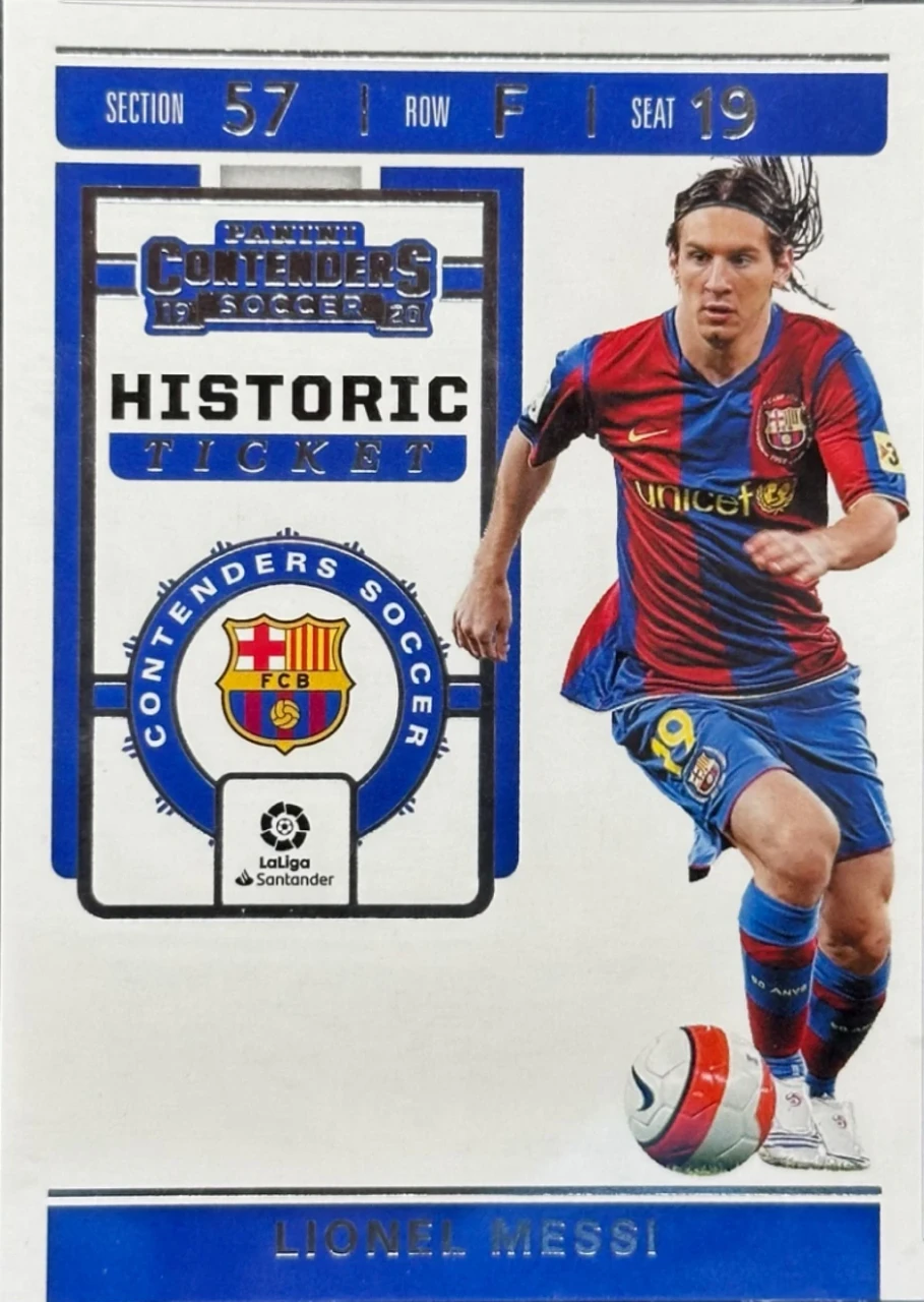 2019 PANINI CHRONICLES CONTENDERS HISTORIC TICKET Lionel Messi