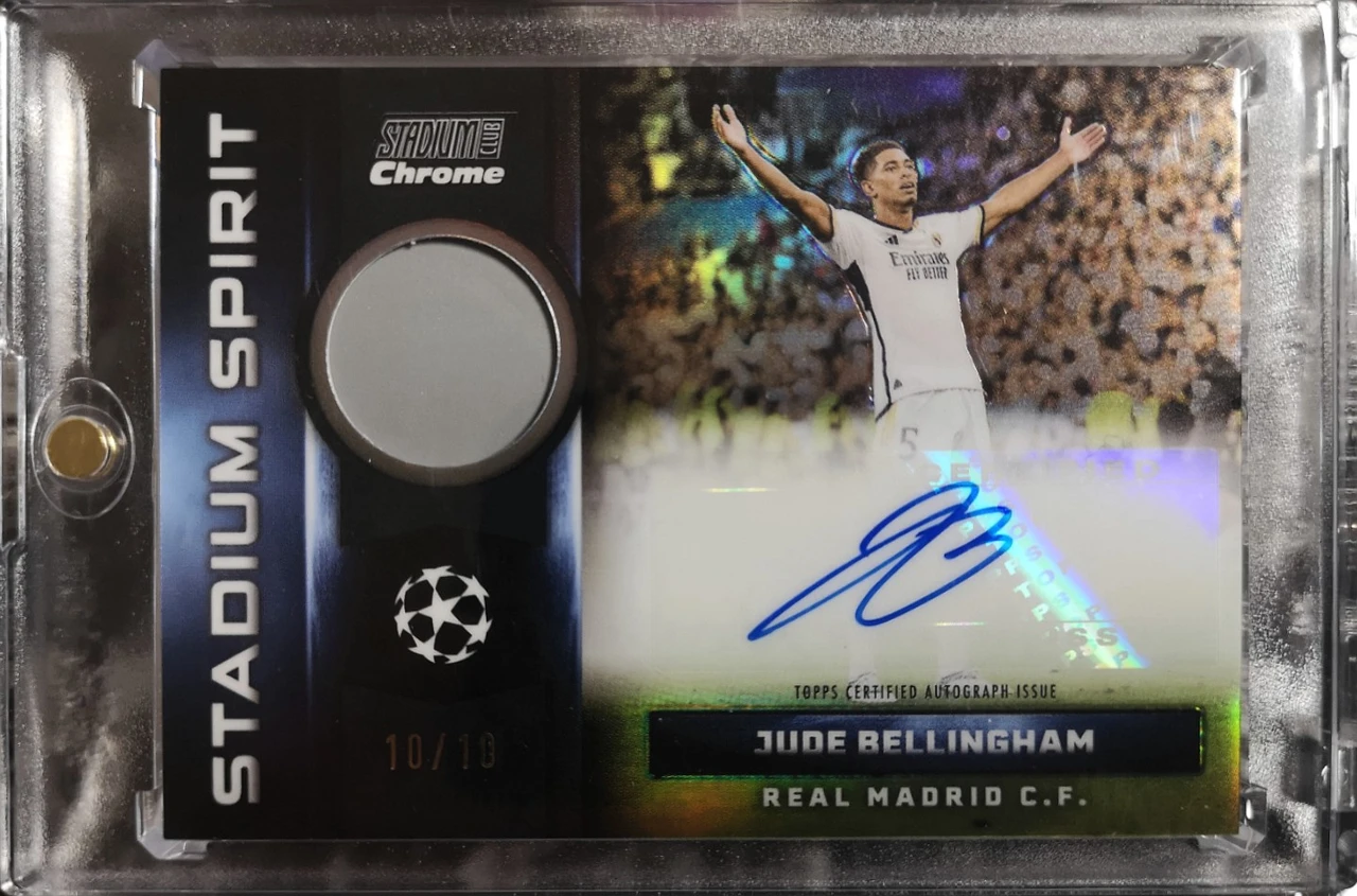 2024 Topps Stadium Club Chrome Jude Bellingham Stadium Spirit Autograph Relic