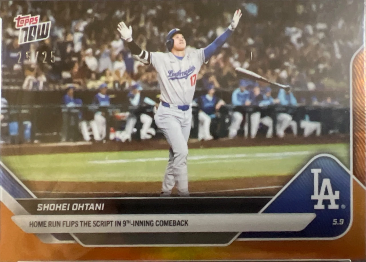2024 Topps Now Shohei Ohtani Home Run Flips the Script in 9th-Inning Comeback