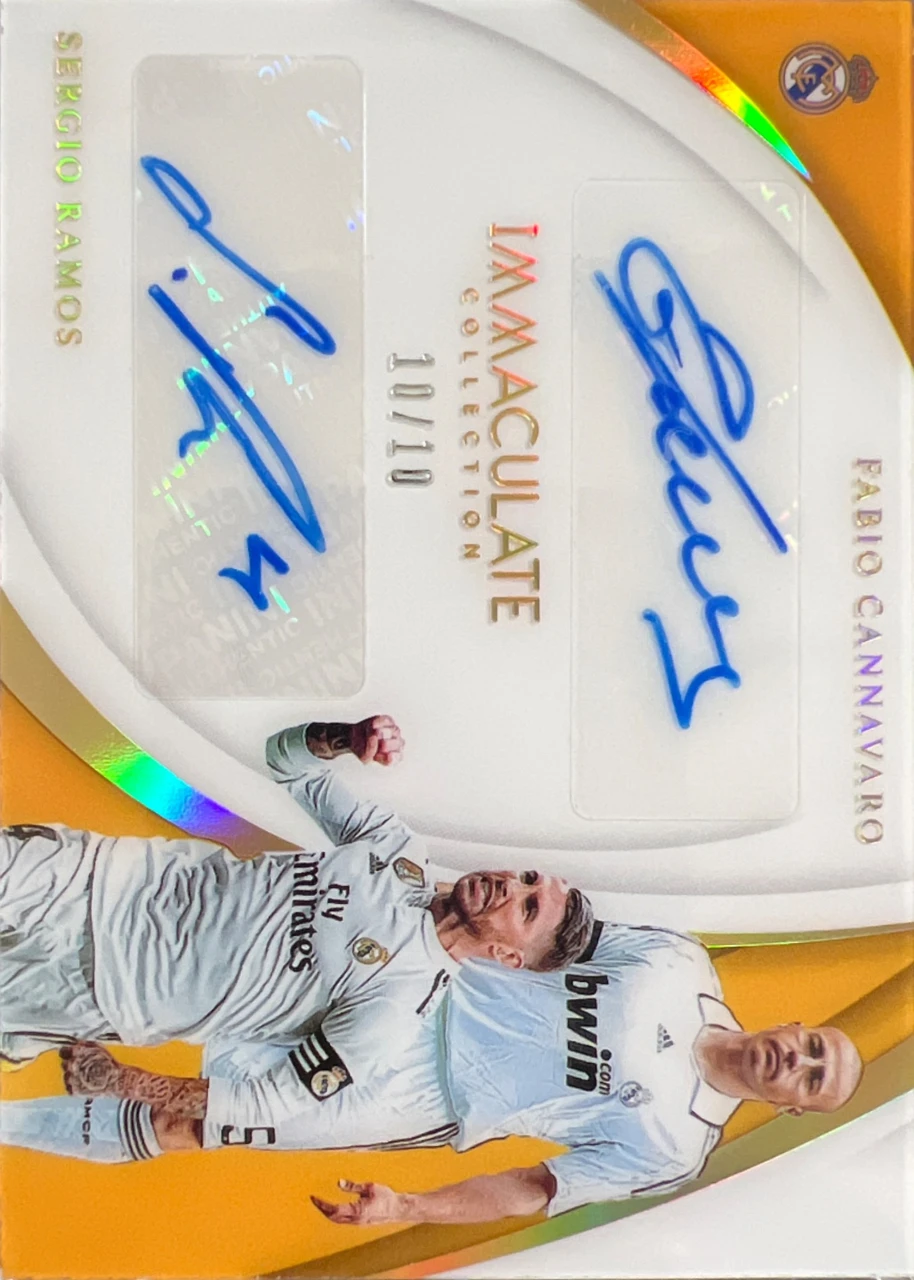 18-19 PANINI IMMACULATE COLLECTION FABIO CANNAVARO / SERGIO RAMOS 10/10