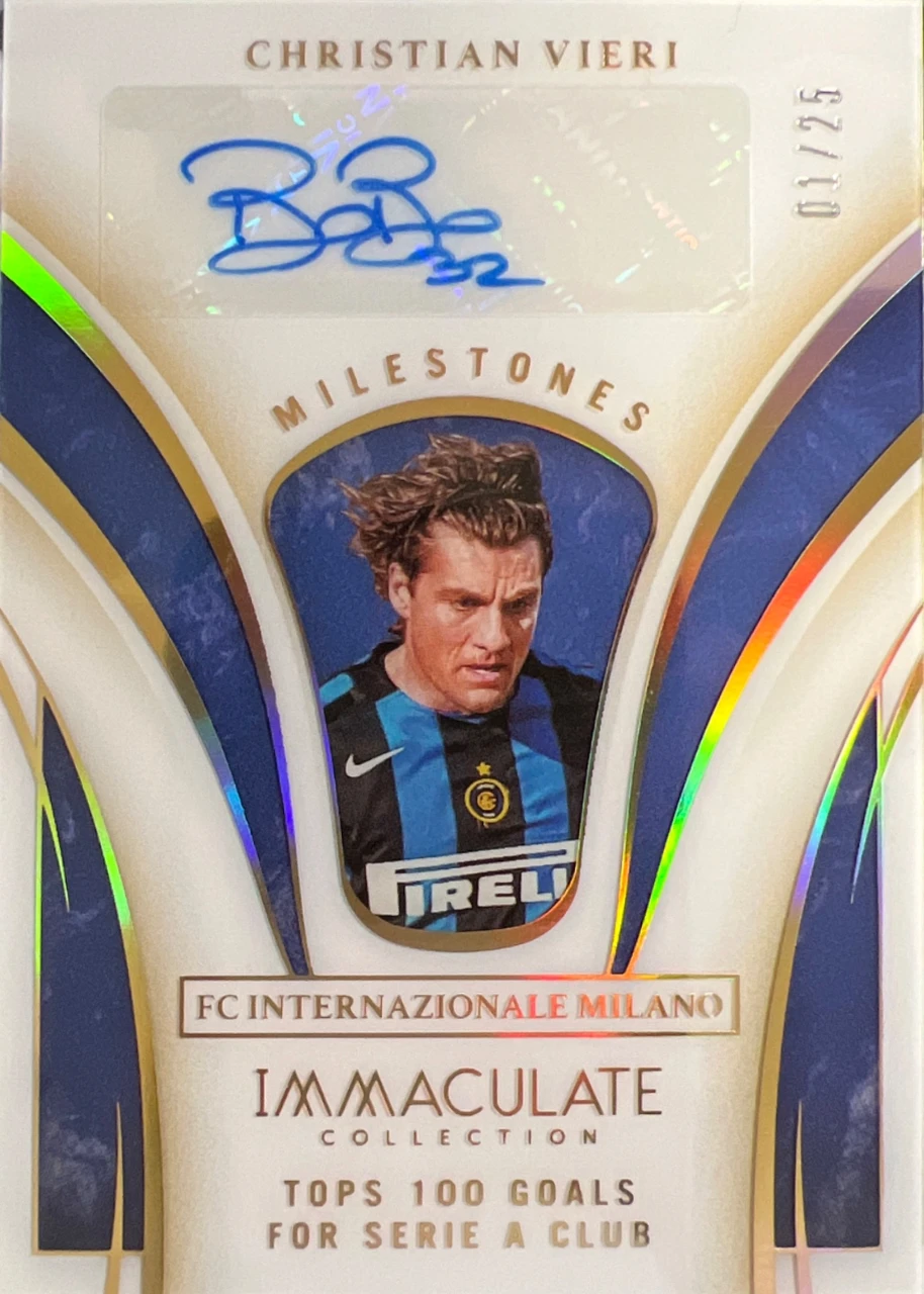 2020 PANINI IMMACULATE COLLECTION CHRISTIAN VIERI 01/25