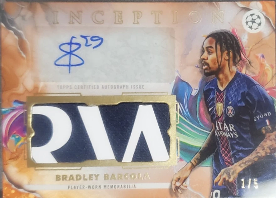 2025-26 Topps Inception Bradley Barcola Autograph Patch Card