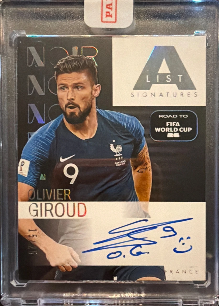 2025-26 Panini Noir A-List Signatures Olivier Giroud