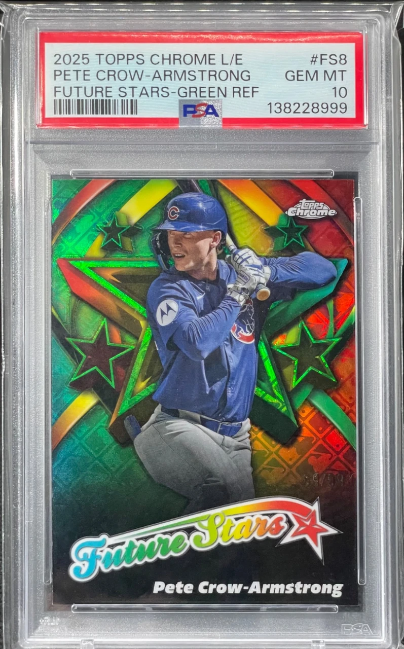 2025 Topps Chrome Future Stars Pete Crow-Armstrong Green Refractor