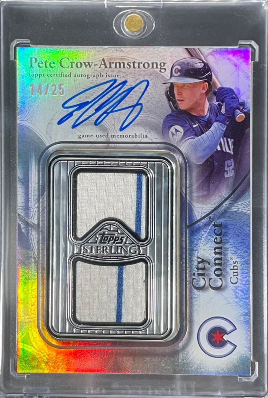 2025 Topps Sterling Pete Crow-Armstrong City Connect /25 Autograph Relic