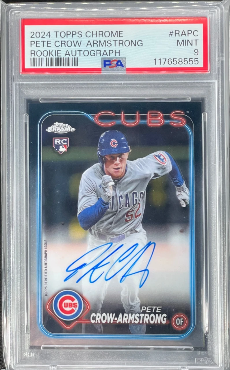 PSA9 2024 Topps Chrome Pete Crow-Armstrong Rookie Autograph
