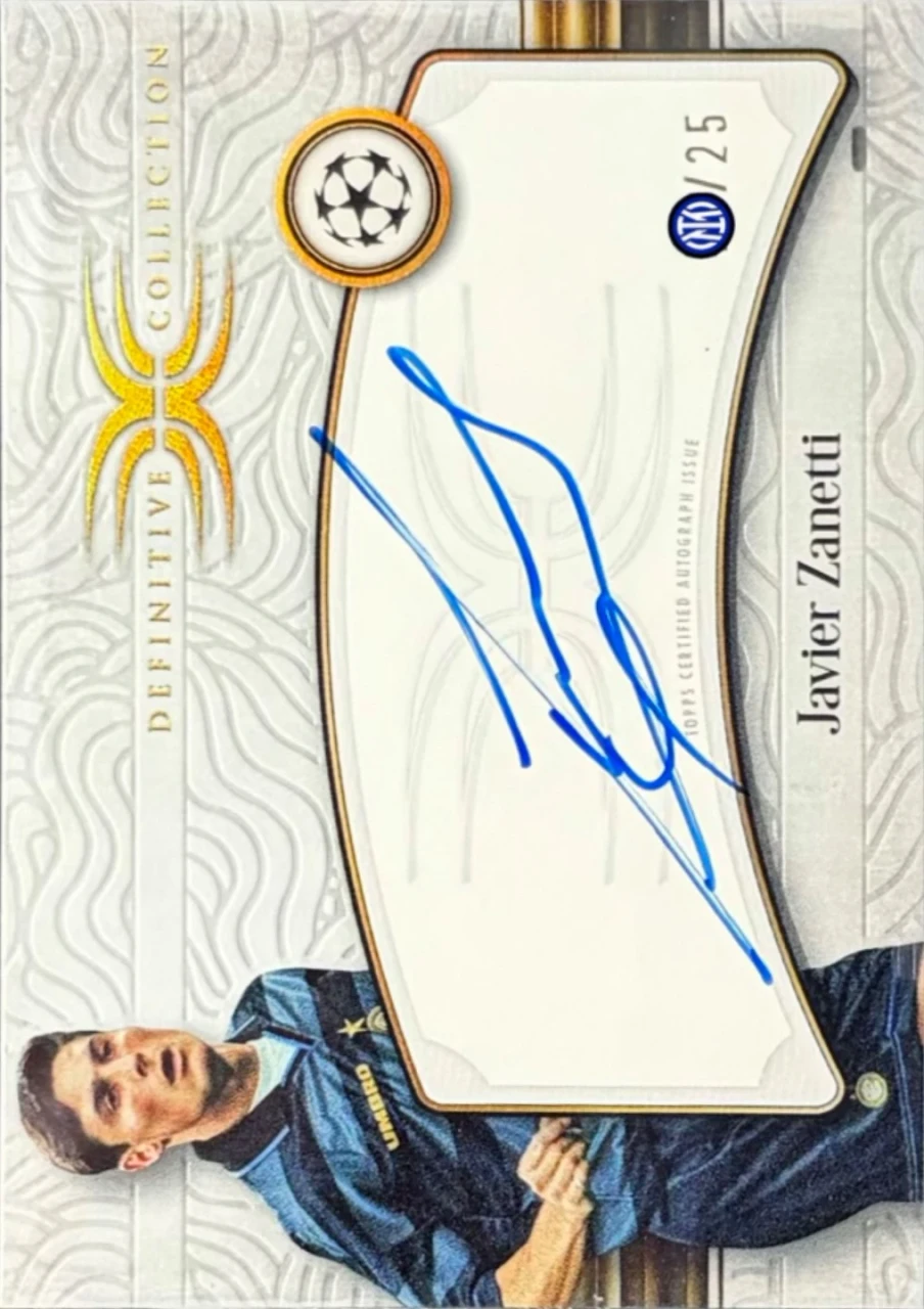 2024/25 Topps Definitive Collection Legendary Autograph Collection Javier Zanetti