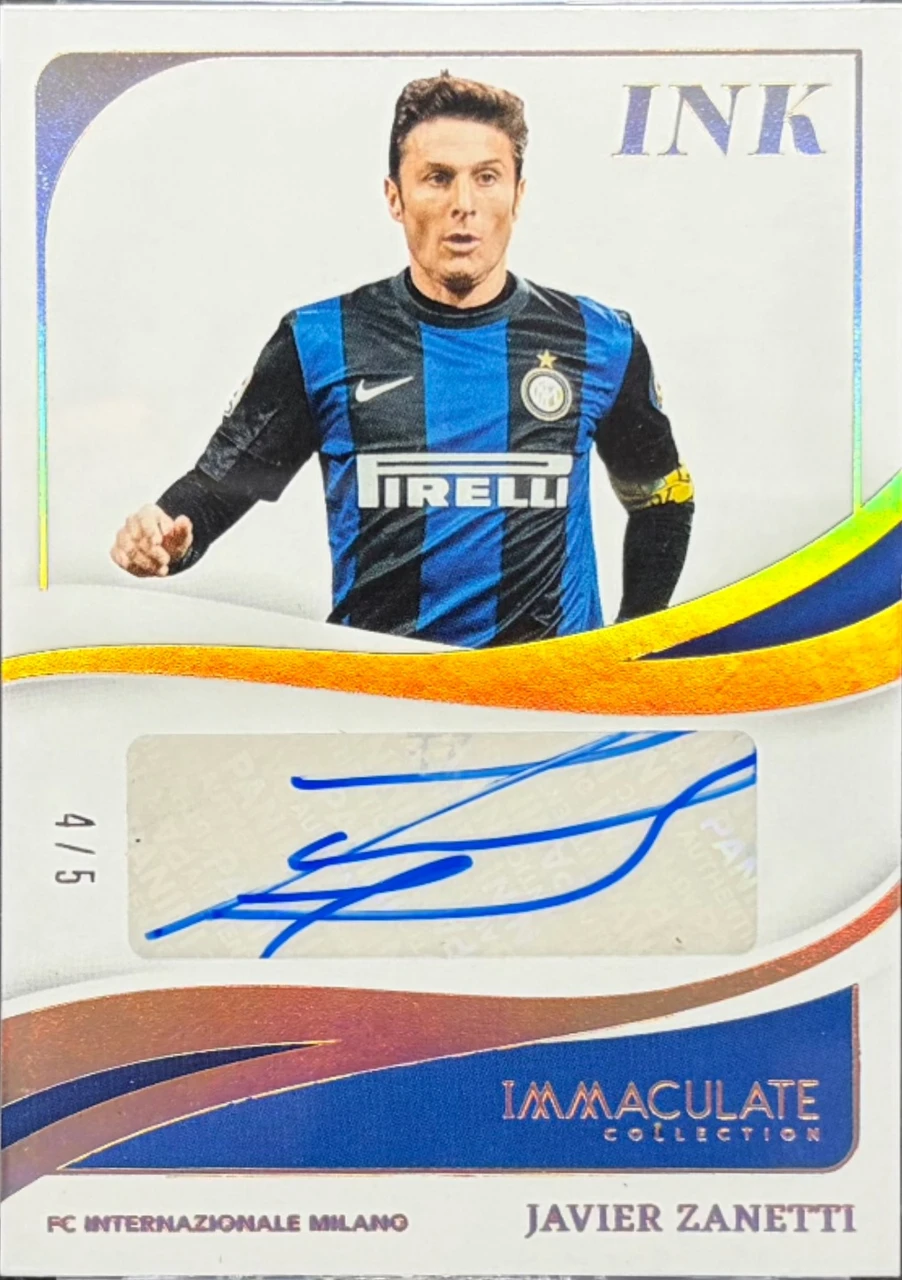 2024-25 Panini Immaculate Collection Soccer Javier Zanetti Ink Autograph