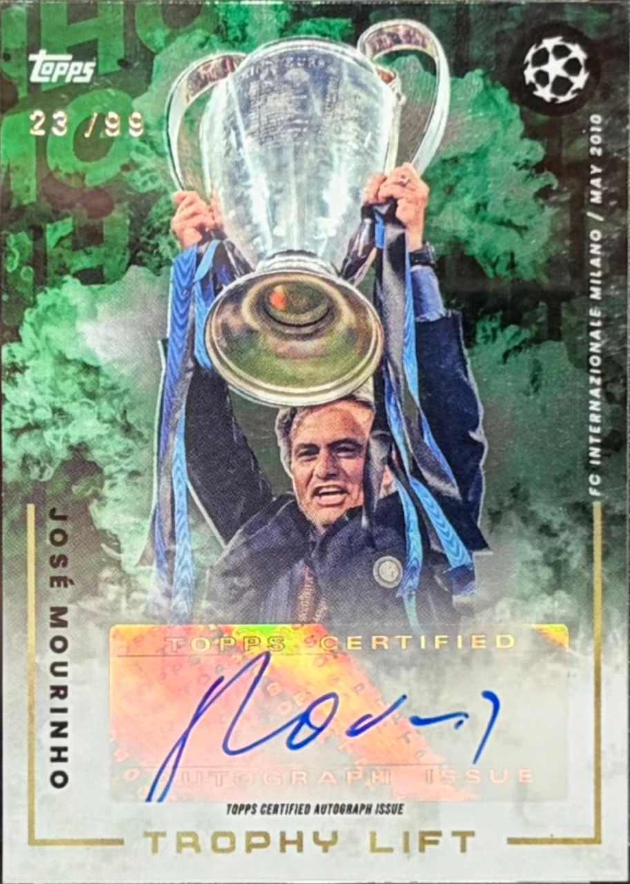 José Mourinho Topps Trophy Lift Autograph