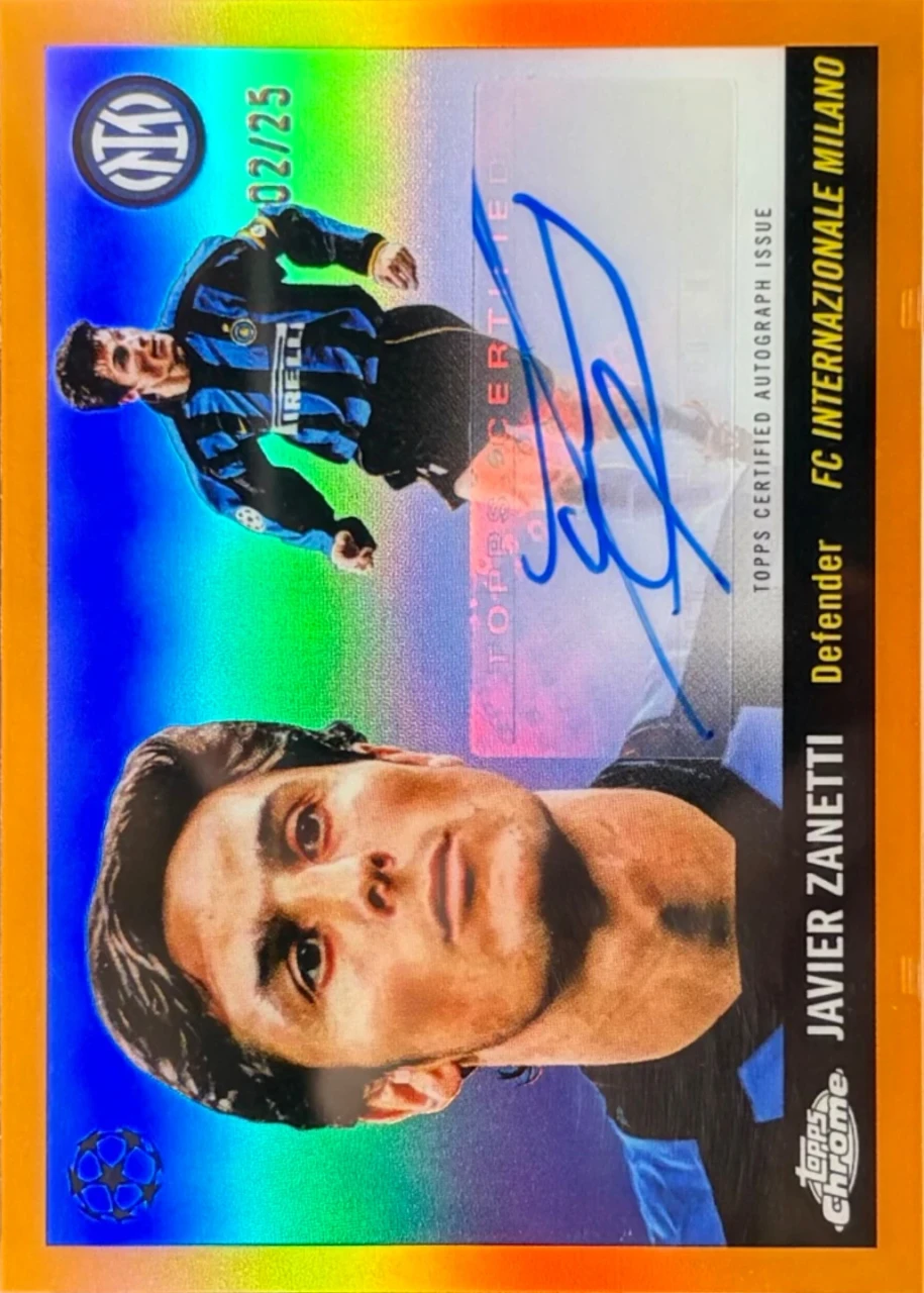 2025/26 Topps Chrome Javier Zanetti Autograph