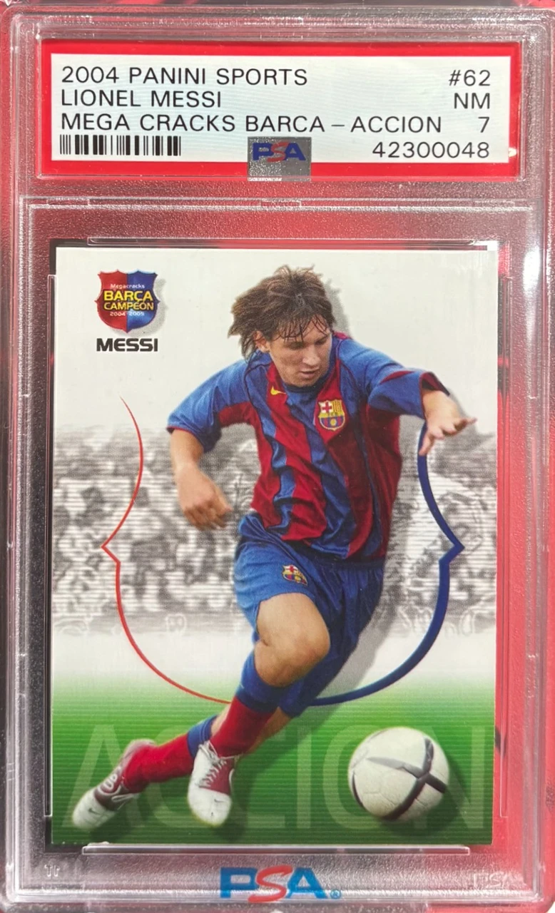 2004 Panini Sports Lionel Messi Mega Cracks Barca Accion