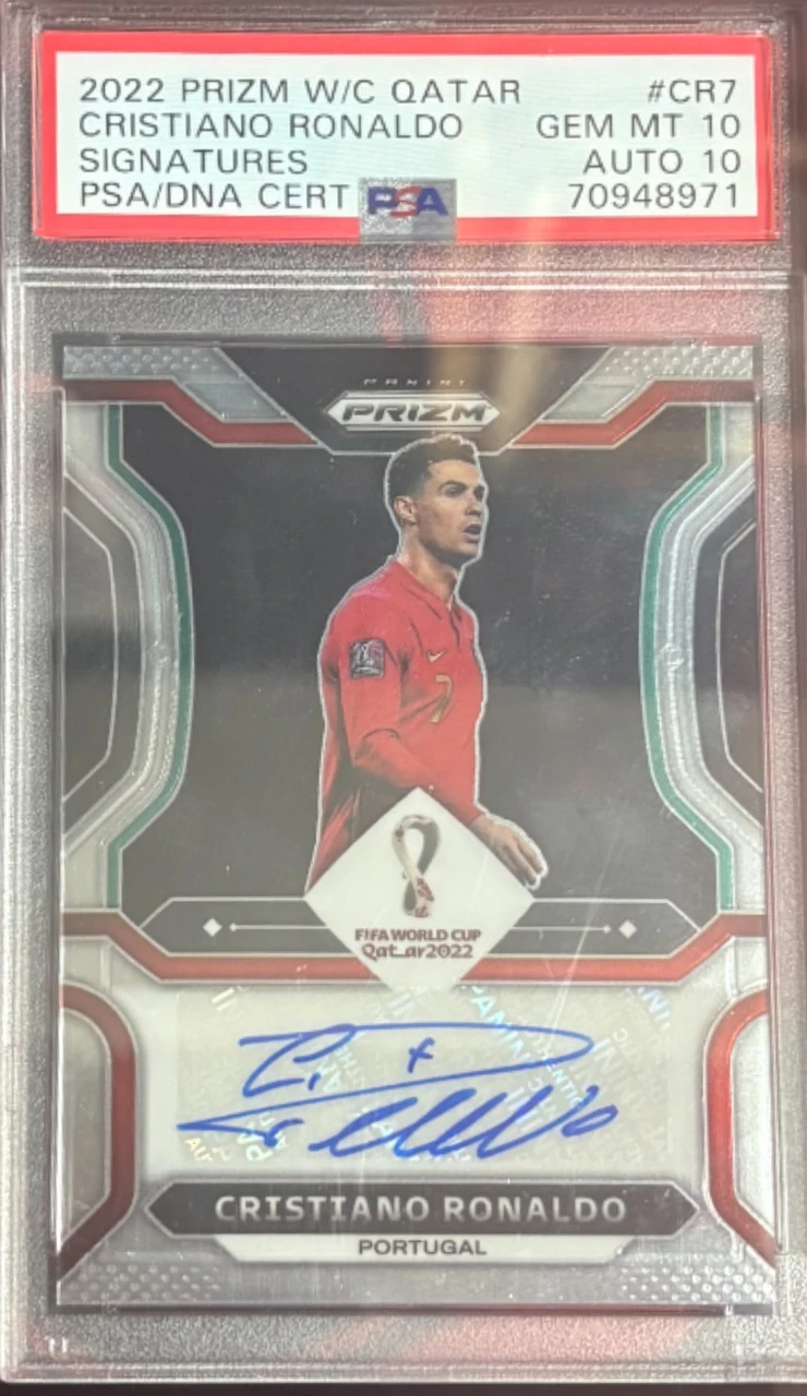 2022 Panini Prizm World Cup Qatar Cristiano Ronaldo Signatures
