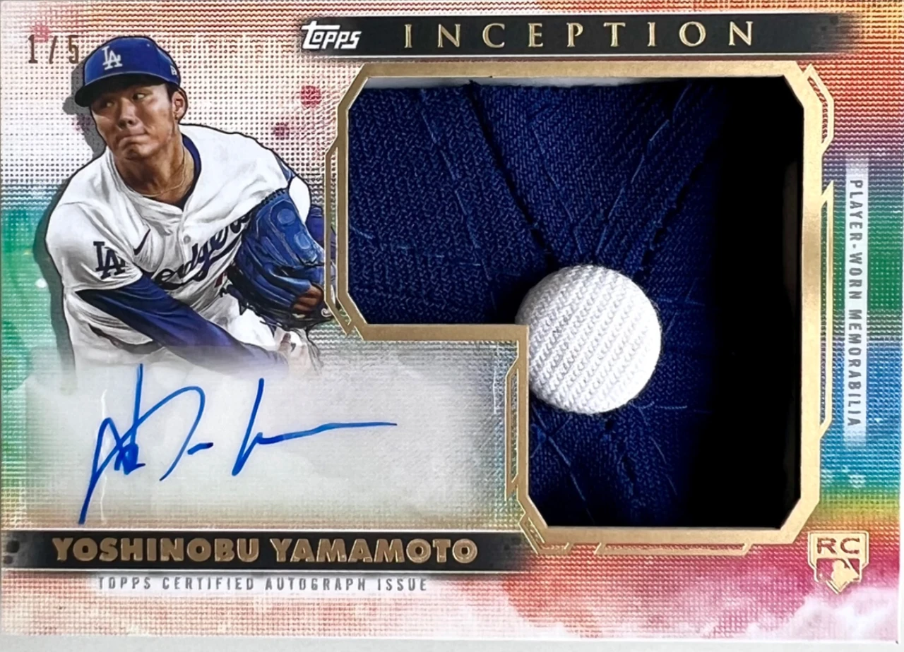 2024 Topps Inception Yoshinobu Yamamoto Hat Patch Auto 1/5