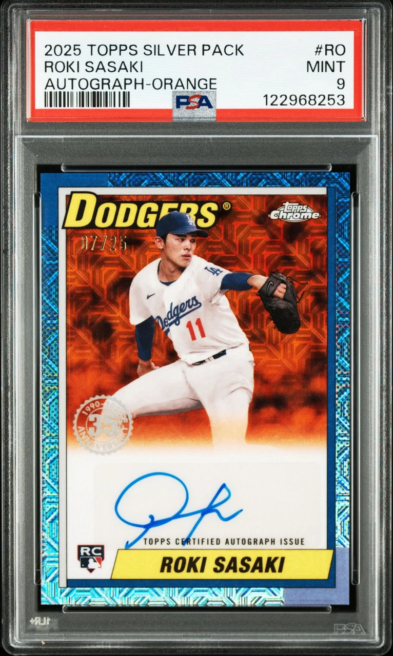 2025 TOPPS SILVER PACK 1990 CHROME AUTOGRAPH ORANGE